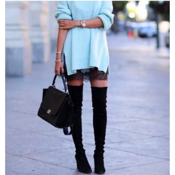 NightWalker Black Over the Knee OTK boots - Picture 4 of 6